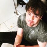 Joey Batey Instagram - For anyone who missed it over on the twitters yesterday, I made an entry for The Great Witcher Bake Off that’s going on over there (link in me bio). Here’s a photo of me eating floor cake. So. Quarantine’s going great.