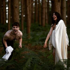 Joey Batey Instagram - Hey gang, 
The Horror and the Wild is here. 
It’s been a bit of a mad journey. But Madeleine and I are so excited to show you the weird and wild woodland world we’ve been inhabiting for the past few months. We hope you like it. 
@theamazingdevil is a proudly independent band. Our work comes from our own pockets (which means I get to be a total control freak and boss people about) but it also means, in the world of streaming and all that nonsense, we rarely make any money. It’s for this reason we’re releasing it on Bandcamp for a few weeks first before Spotify and iTunes (you can catch the link in my bio). If you’ve got a few pennies spare and would like to buy it, we’d be over the moon and you can do so safe in the knowledge that any profit we make will go straight into our next project together. 
I would like to thank the mad widdershin that is my closest friend @madeleine_hyland for basically putting up with me for months on end. As well as  @tomaddisonmusic our glorious co-producer who shines so brightly, so endlessly, words fail me. You both mean the utter world to me. 
And I’d like to thank you, lovely gang, for all your kindness. There’s an awful lot of you, which I found quite difficult to process at first. But every comment and drawing (and tattoo! - you mad dear hearts) has got me through the woods when days got dark. I’m so so lucky to have you my devils. It feels like I’ve got an army at my back.

If anyone would like to join me, I’m off to pour myself a glass of something special, turn the lights off and sink away from the world for a bit. I might even build a den... ‘Shoulder the sky my lads. And drink your ale.’ Jx