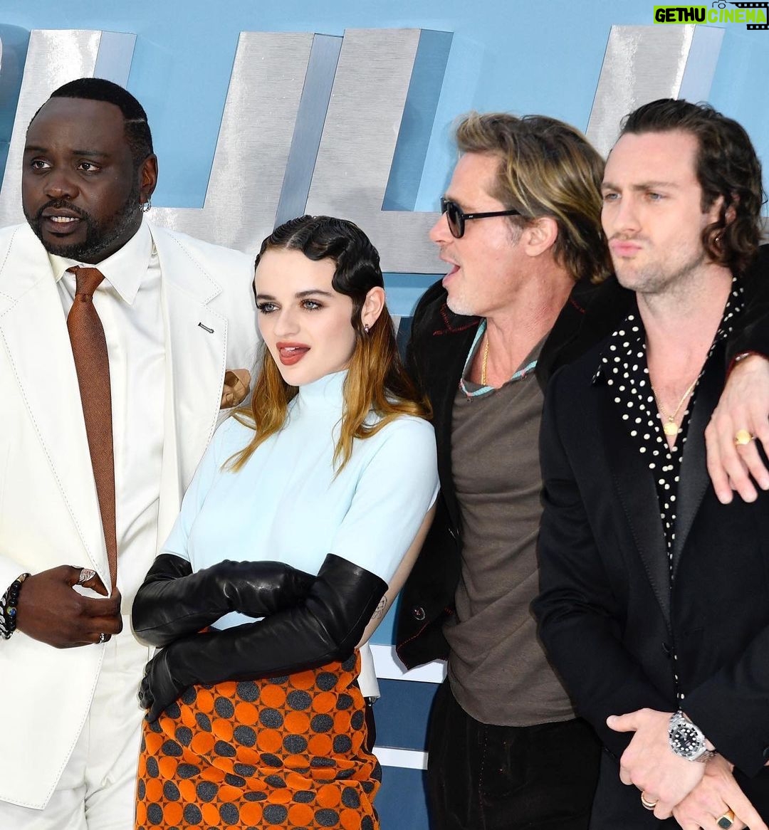 Joey King Instagram - London premiere for Bullet Train🇬🇧 What a way to end this part of our tour. We had far too much fun and now im gonna sleeeeeep. Feeling really moved by all this, I loved galavanting around europe with this sweet sweet cast and everyone who made this tour happen. Thank you to @dimitrishair @pollyosmond & @jaredengstudios for NAILING all these looks and making me feel like a boss ass bitch. ❤️