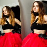 Joey King Instagram - A skirt made from the blood of my enemies for The Princess premiere ☺️ Photos by the wonderful @rogerkisby Gown by the amazing @csiriano