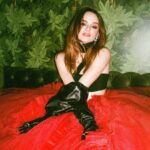 Joey King Instagram - A skirt made from the blood of my enemies for The Princess premiere ☺️ Photos by the wonderful @rogerkisby Gown by the amazing @csiriano