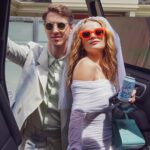 Joey King Instagram - For Valentine’s Day I thought I’d share this rager of a memory. August 19th 2023. Steven and I legally had to get married in the states before our September wedding in Mallorca. Obviously we wanted it to be a bit of a party. So we got some sickeningly hot outfits, gathered family (my mom made me a bouquet from the dollar store), hit up a place called Same Day Marriage in Los Angeles, and went bowling and partied. Happy Valentines Day you babes!!!