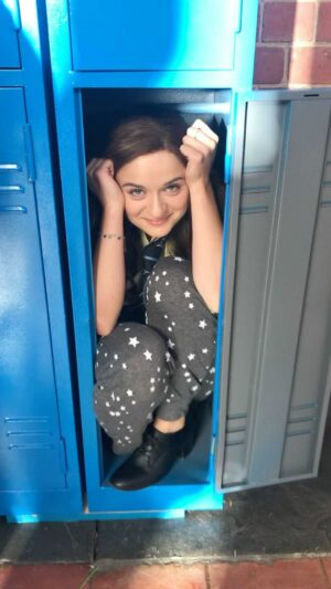 Joey King Instagram - Me proving to @joel_courtney I can fit in a locker and then fully panicking because I’m claustrophobic & can’t get out is all you need to know about me
