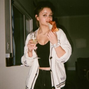 Joey King Instagram - Just lil old me and my...Cardigan 👀