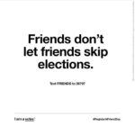 Joey King Instagram - TEXT FRIENDS TO 26797 to register to vote and tell your friends!! Voting is such an amazing privilege. We are 100 days out from our November election!! I’m tagging 5 friends below to remind them to register to vote!! @ariana_guido @kevinmiles @sarahcarpenter @hunterking @thuybnguyen