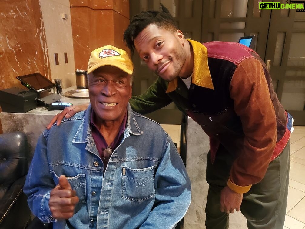 John Amos Instagram - BTS with the Young Prince @jermainefowler! Watch Coming 2 America again! -J.A. 📷 @paulyfilms00
