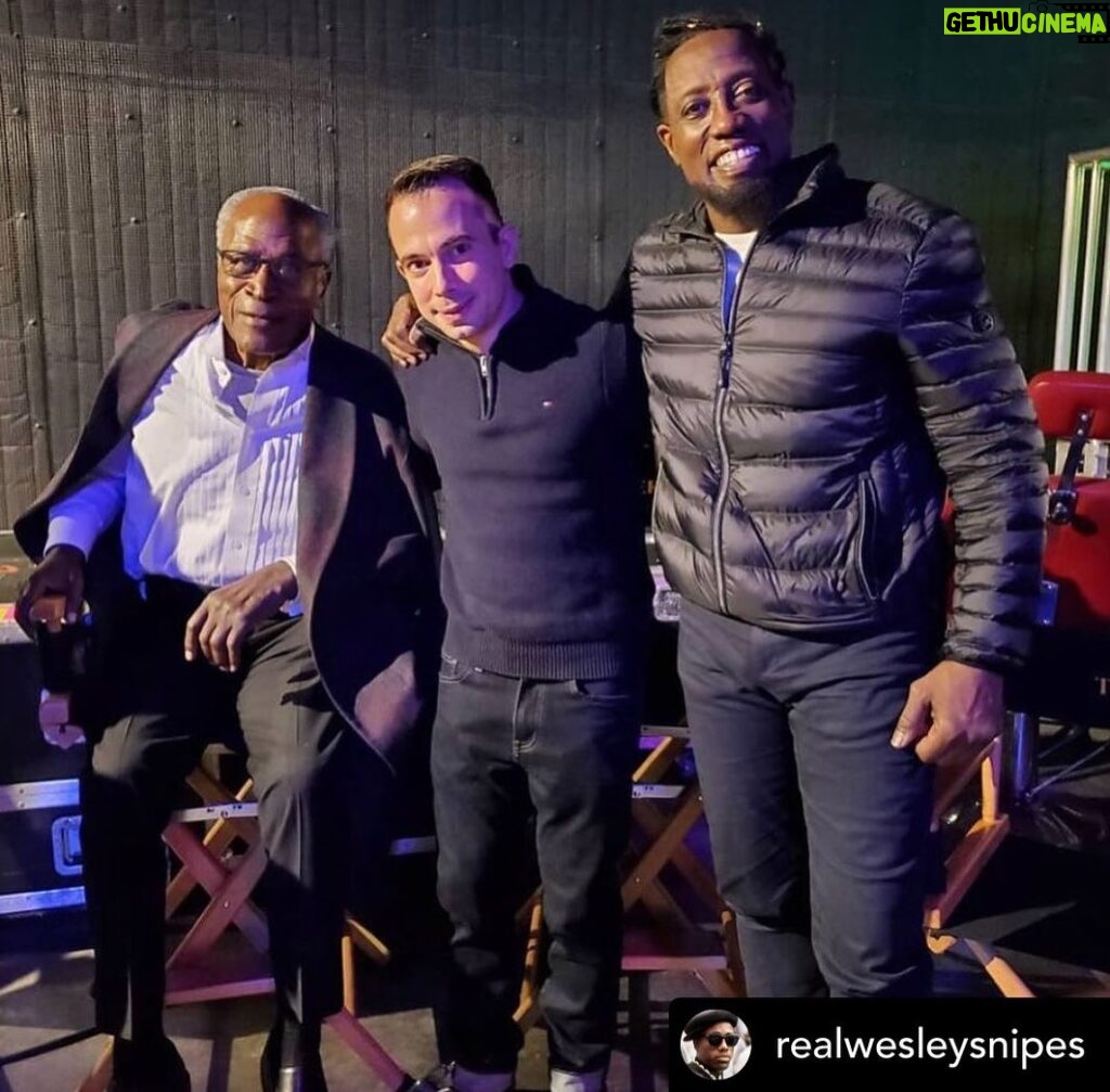 John Amos Instagram - Many Thanks Wesley. It was my pleasure to work with you too Young Man! -J.A. REPOST• @realwesleysnipes How do I put into words the admiration and respect I have for @officialjohnamos? 🙏🏿 I am so deeply honored to have worked with you. Photo Credit: @paulyfilms00 👑”Coming 2 America” is OUT NOW on Amazon Prime! #Coming2America @amazonprimevideo @ZamundaRoyals #zamundaroyals #coming2america2 #comingtoamerica2 #eddiemurphy #wesleysnipes #generalizzi #izzidoesit #princeakeem #daywalkerklique #amazonprime #whoseauntieisthis #johnamos