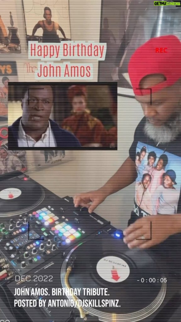 John Amos Instagram - I FOUND THIS BIRTHDAY POST BY @djskillspinz AFTER JOHN’S BIRTHDAY! HE SENT IT TO ME SO I COULD SHARE IT AGAIN! THANK YOU ANTONIO! -MJM ⚫️⚫️⚫️ #brandedxjohnamos #sendbrandedyourvideos