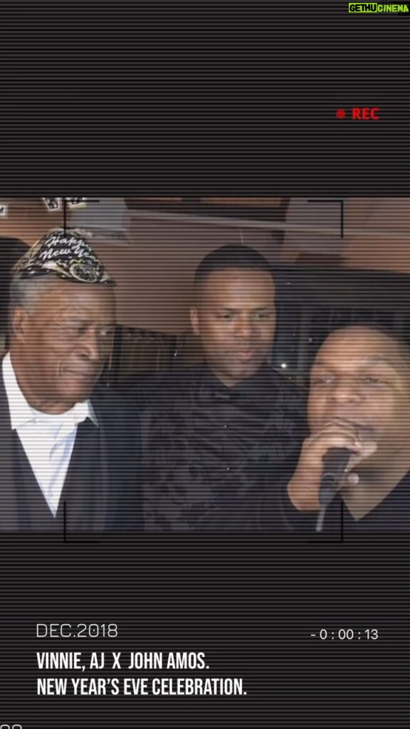 John Amos Instagram - FLASHBACK 🎥 JOHN AMOS CELEBRATING NEW YEARS EVE IN NEW JERSEY… GREAT MOMENT CLIP WITH @unclevinrock + @ajcalloway ⚫️⚫️⚫️ #celebratejohnamos