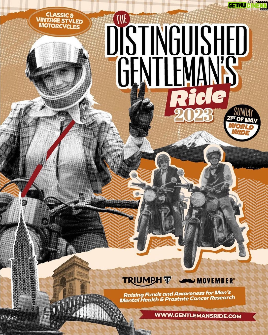 John Bell Instagram - I am so excited to be taking part in this year’s Distinguished Gentlemen’s Ride 2023 with my old man @belly5t. This incredible event brings together vintage motorcycle enthusiasts from all the over the world to raise funds and awareness for prostate cancer research and men’s mental health. Glasgow, United Kingdom