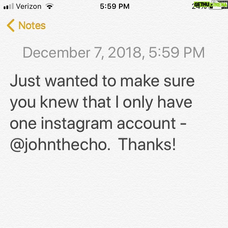 John Cho Instagram -