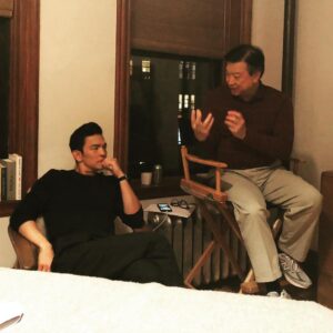 John Cho Instagram - I worked with @tzima8 in my first professional play, when I was still in college. He was a teacher to us kids then, and still is. Special to be reunited with him, albeit briefly, in #tigertail. Photo by @christine_ko