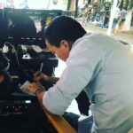 John Cho Instagram - Never stop never stopping. @alanmyang rewriting. #tigertail