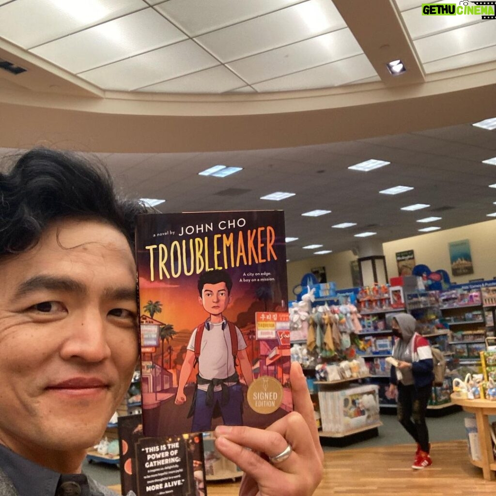 John Cho Instagram - That was a great book birthday. Thanks everyone! #johnchotroublemaker