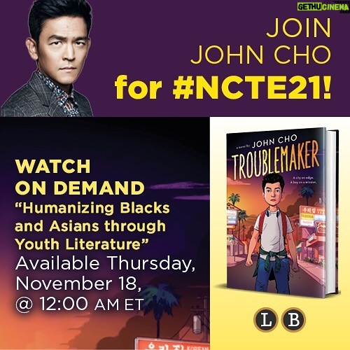 John Cho Instagram - ‪English teachers! It was an absolute honor to have been invited to the National Council of Teachers of English Convention to discuss my middle grade novel, Troublemaker. Attendees can view tomorrow! #NCTE21‬