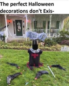 John Cleese Instagram - Brilliant! 🏰 Thank you to @looncall68 for sharing. #montypython #halloweendecorations #tisbutascratch #thisishalloween