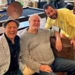 John Cleese Instagram - Ran into @adamsandler & @iamrobschneider in Iowa. #comedytour #livecomedy #comedians #adamsandler #robschneider #laughoften