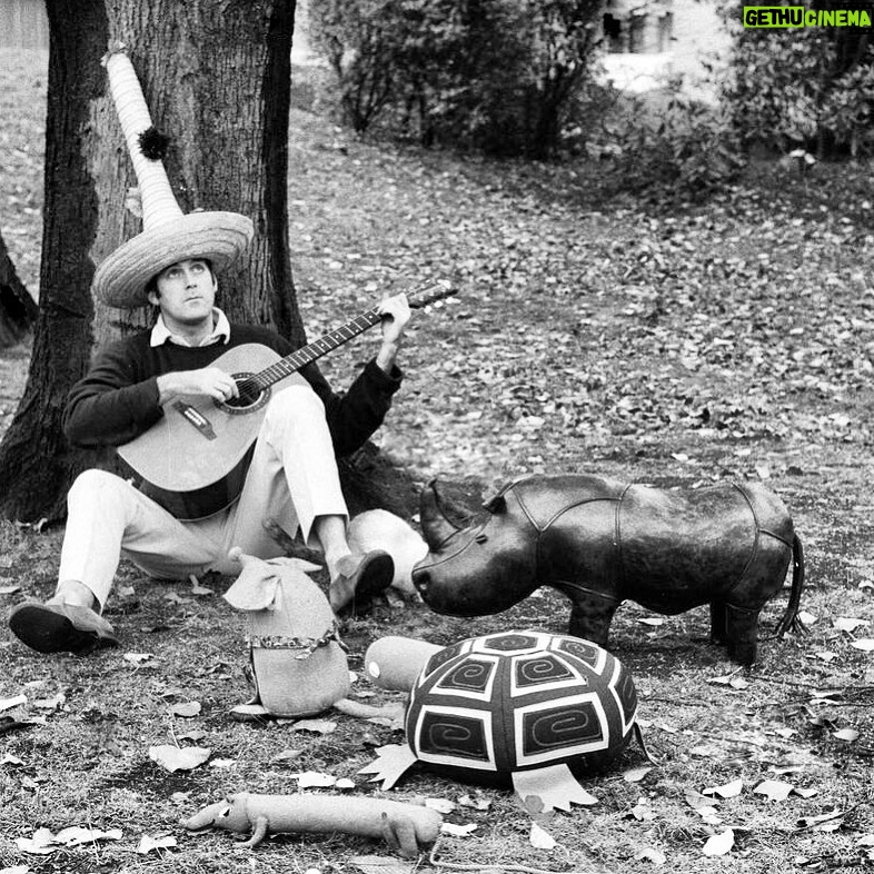 John Cleese Instagram - Playing a tune for some stuffed friends, 1970. #sundaysessions #hollandpark #stuffedanimalsofinstagram