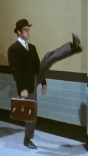 John Cleese Instagram - The Ministry of Silly Walks would like to remind you that today is #InternationalSillyWalksDay. Public displays of Silly Walking are strongly encouraged. Post your #SillyWalks for grant consideration and beware of any walks that are not particularly silly. 🎩 🧐

#besilly #sillywalk #montypython