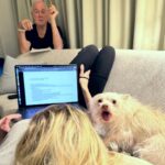 John Cleese Instagram – Working on a script with @camillacleese & her dog Hercules.