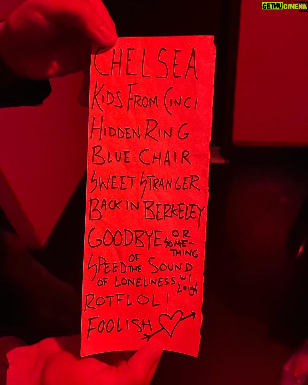 John Gallagher Jr. Instagram - One of the perks of not touring regularly is you can post setlist pics without it completely dominating your feed. Thanks to everyone who came out early to @rockwoodmusichall over the weekend to catch my sets opening for @pattenlauren. I had a ball. I’ll see you again at Stage 2 on June 18th! Thanks to @eugenia_riot for getting up onstage to sing a John Prine song with me and to Lauren for joining me once again to sing Morning Song by The Avett Brothers. Also for the sake of transparency, I didn’t play ROTFLOL or Back in Berkeley. Just wanna be honest with you.