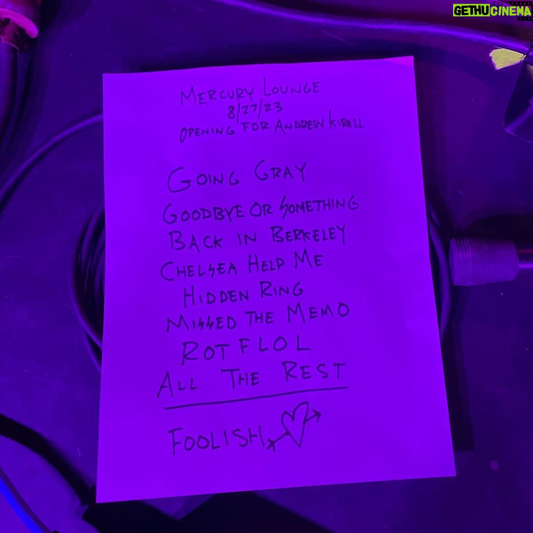 John Gallagher Jr. Instagram - The last set of my Sorta Summer Tour 2023. Had to cut a few songs for time but the years have taught me to embrace the game of mid-set tune-Tetris that occasionally happens onstage. It’s a thrill. I had 18 shows booked over the last 4 months. Covid saw to it that I only played 14 of them but I shall attempt to accept the win anyway since that kind of commitment to playing live is a new trick for this old dog. Thank you to everyone who came out to these concerts. It’s been a joy sharing new songs and connecting with you all and I can’t wait to keep it going. I’ll have an east coast date or two in the fall to announce soon and I’ll be back in the saddle with gusto in 2024 doing my darndest to come to a town near you.