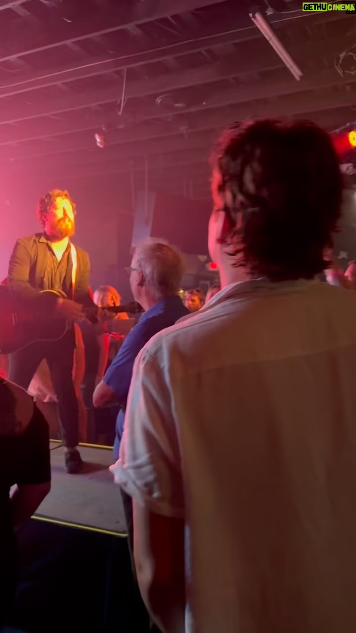 John Gallagher Jr. Instagram - Another clip from last weekend’s show at @the_stone_pony courtesy of @kaylakuzbel. When there is a runway on the stage you really have a rock and roll obligation to make the most of it. Thems just the rules. Especially when it means encouraging @patchdarragh to sing along with you.