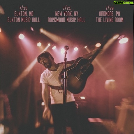 John Gallagher Jr. Instagram - 💥JULY DATES💥 Tickets on sale for the below shows at the link in my bio! 📸 by @davidrosslawn SATURDAY 7/15 Elkton, MD @elktonmusichall FRIDAY 7/21 New York City @rockwoodmusichall SATURDAY 7/29 Ardmore, PA @livingroomardmore