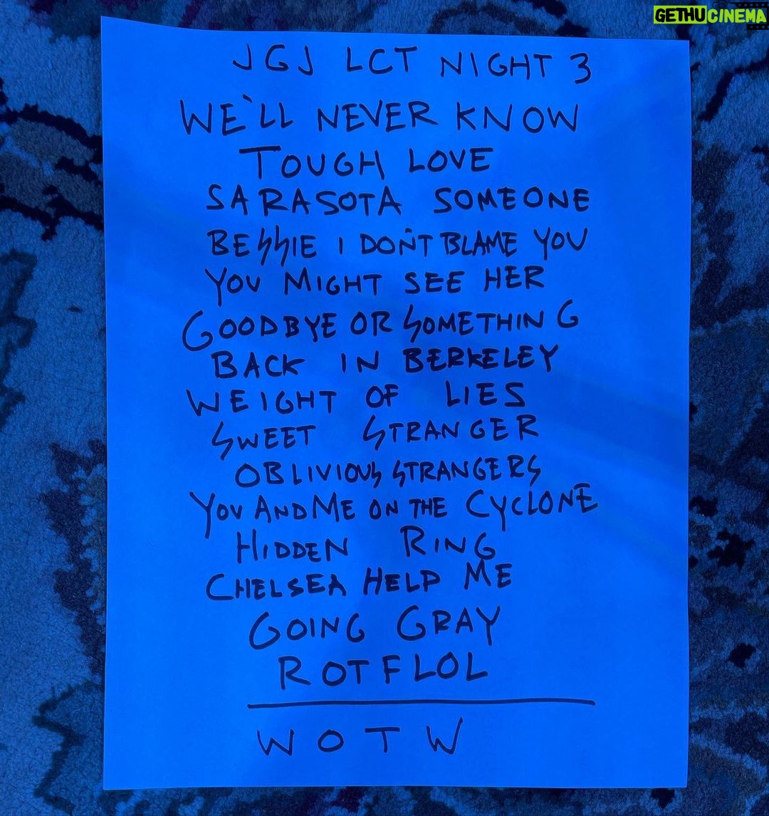 John Gallagher Jr. Instagram - Three down. Two more to go. Wrote this one in such a hurry I got one of my own song titles wrong.