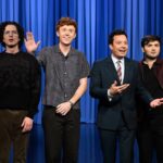 John Higgins Instagram - @pleasedontdestroy crashes Jimmy’s monologue to promote “Please Don’t Destroy: The Treasure of Foggy Mountain” now that the SAG strike is over 😂 #FallonTonight The Tonight Show Starring Jimmy Fallon