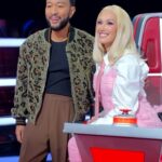 John Legend Instagram - @GwenStefani and I got different fashion memos this #VoiceKnockout round!