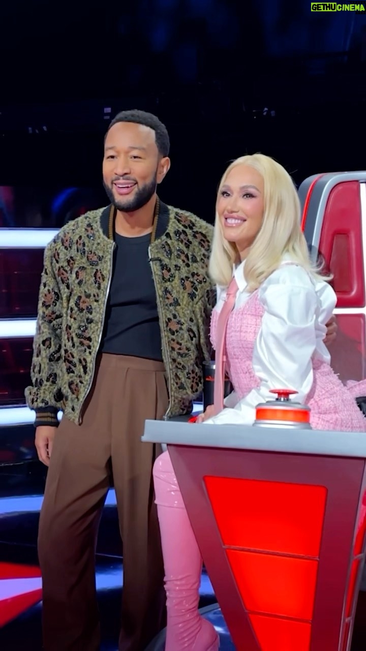 John Legend Instagram - @GwenStefani and I got different fashion memos this #VoiceKnockout round!