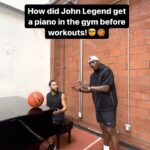 John Legend Instagram – John Legend really had a piano in the gym today.. I respect your craft but please leave it at home next time🤣🎹. @johnlegend @lethalshooter #JohnLegend #LethalShooter Los Angeles, California