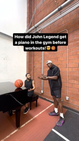 John Legend Instagram - John Legend really had a piano in the gym today.. I respect your craft but please leave it at home next time🤣🎹. @johnlegend @lethalshooter #JohnLegend #LethalShooter