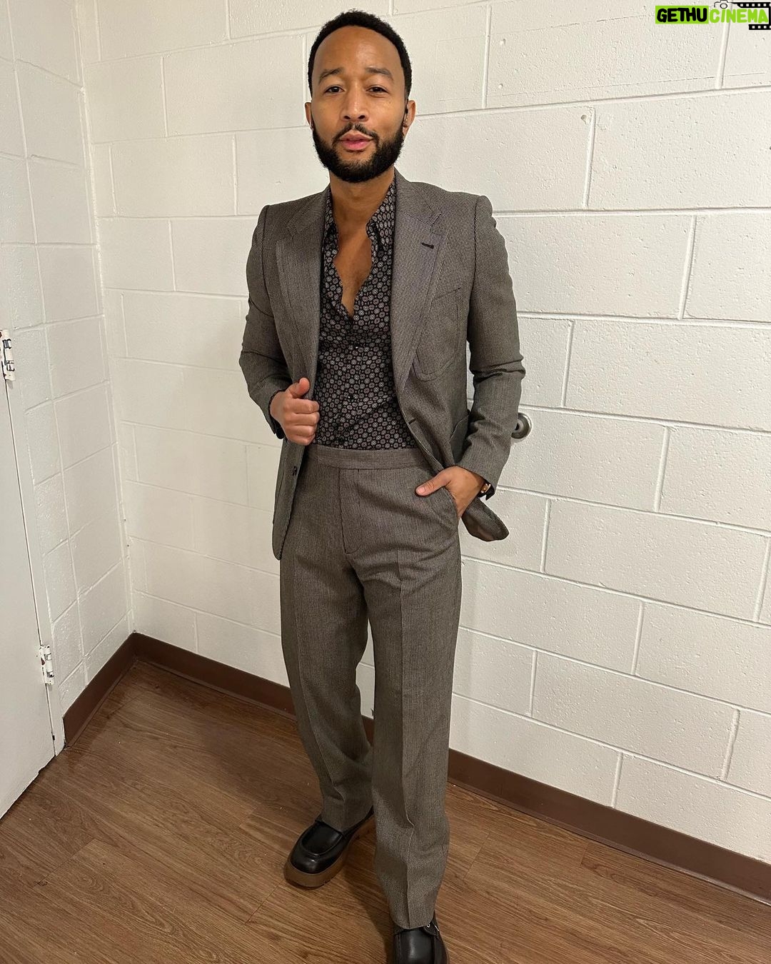 John Legend Instagram - Last week's trip to the east coast was a special one! Knew you'd show up in all your glory so had to keep the looks extra clean for you @beacontheatre, @foxwoods, and @tillescenter.