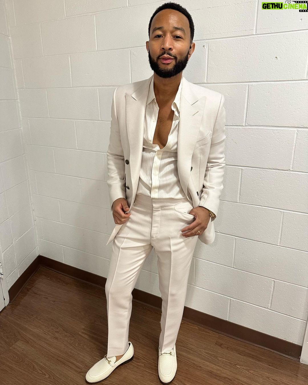 John Legend Instagram - Last week's trip to the east coast was a special one! Knew you'd show up in all your glory so had to keep the looks extra clean for you @beacontheatre, @foxwoods, and @tillescenter.