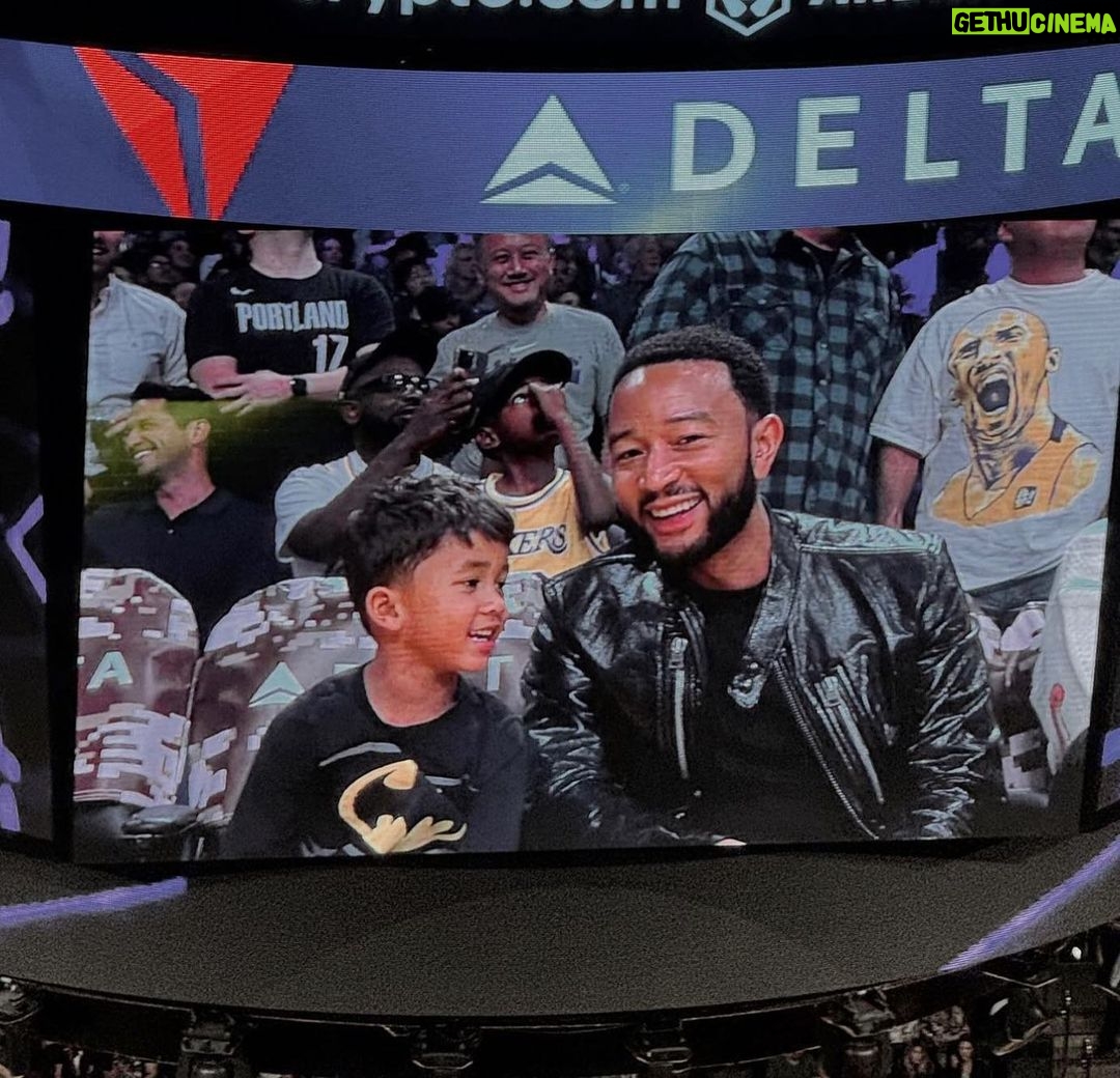 John Legend Instagram - Thank you @lakers for a great game and great seats!
