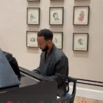 John Legend Instagram - Random percussion and background climbing by Miles