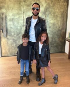 John Legend Instagram - Last day of camp was “Dress Like a Rockstar”. I saved this jacket from a certain Lip Sync Battle performance 👀