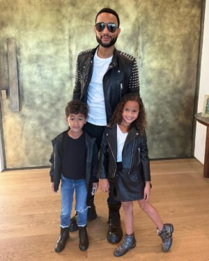 John Legend Instagram - Last day of camp was “Dress Like a Rockstar”. I saved this jacket from a certain Lip Sync Battle performance 👀