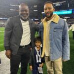 John Legend Instagram - Thanks to the @dallascowboys for hosting me and Miles (who fell in love with that star on the helmet at age 3!) for SNF. He was in heaven.