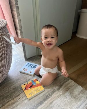 John Legend Instagram - Esti Maxine is ONE today!  She’s been lighting up the house since day one. ❤️❤️❤️❤️