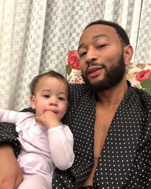 John Legend Instagram - Esti Maxine is ONE today!  She’s been lighting up the house since day one. ❤️❤️❤️❤️