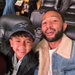 John Legend Instagram - Thanks to the @dallascowboys for hosting me and Miles (who fell in love with that star on the helmet at age 3!) for SNF. He was in heaven.