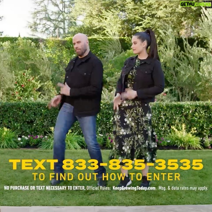 John Travolta Instagram - Here it is...let's hear it for the daughters! 💃🏻It was fun dancing in the yard with @ella.travolta. Thanks @scottslawn and @miraclegro #scottspartner