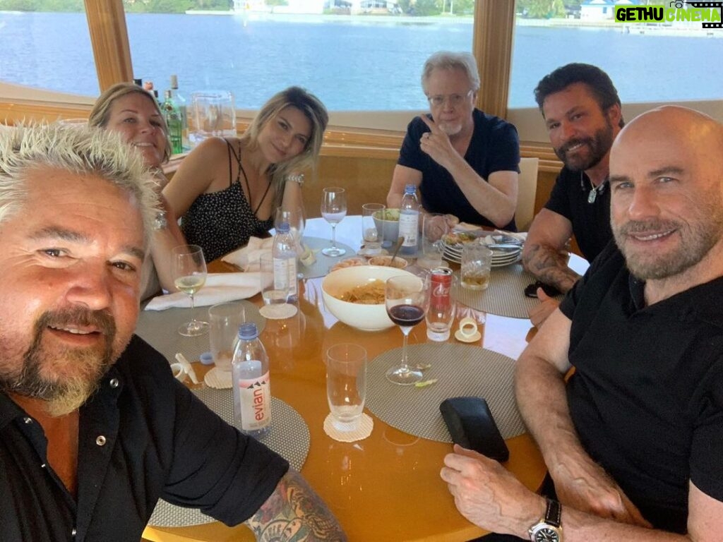 John Travolta Instagram - Lunch with @guyfieri What a guy!! A start of a wonderful friendship!