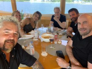 John Travolta Instagram - Lunch with @guyfieri 
What a guy!! A start of a wonderful friendship!