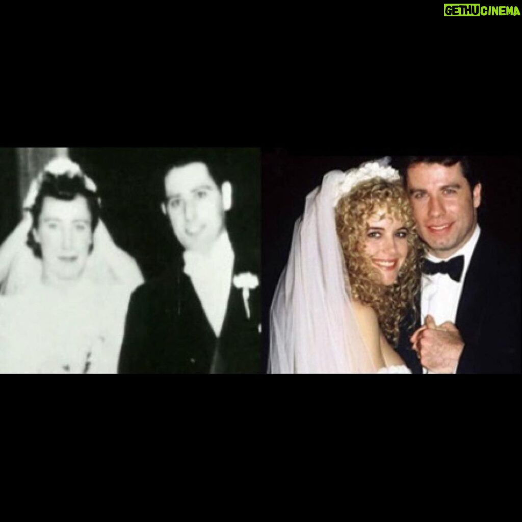 John Travolta Instagram - Happy Birthday hon! I found this photo of my mom and dad‘s wedding. It was nice to see ours alongside theirs. All my love, John.