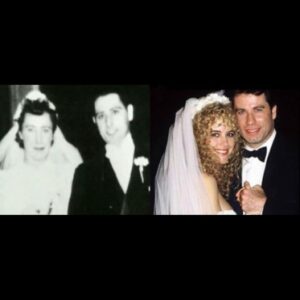 John Travolta Instagram - Happy Birthday hon!
I found this photo of my mom and dad‘s wedding. It was nice to see ours alongside theirs. 
All my love, John.