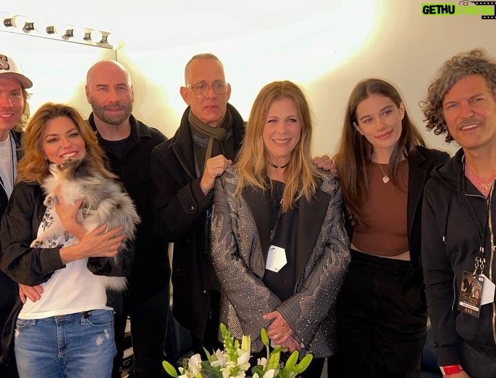 John Travolta Instagram - It made me really happy to visit with Shania, her family, Tom & Rita. Hollywood Bowl